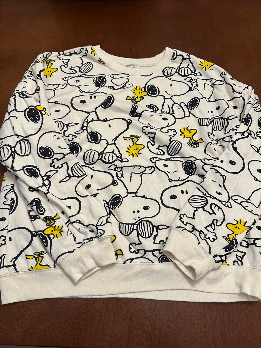 Snoopy & Woodstock All-Over Print Sweatshirt Size XL